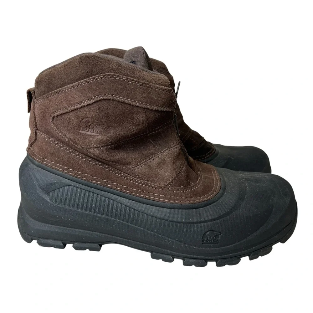 Sorel Cold Mountain Men’s Size 9.5 Brown and Black Winter Snow Boots